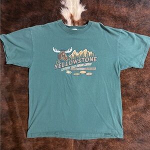 Vintage Green Yellowstone Graphic T-Shirt